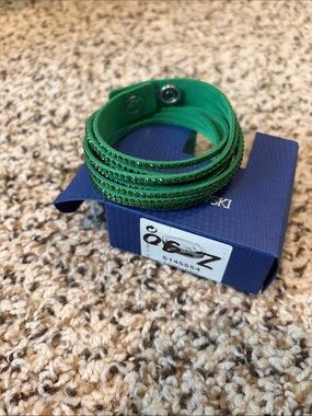 Swarovski Green Crystal Multi‑Row Wrap Bracelet